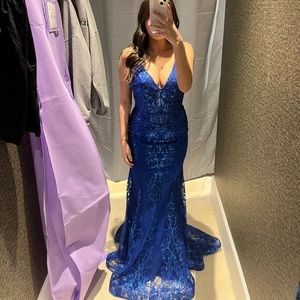 Beautiful royal blue prom dress